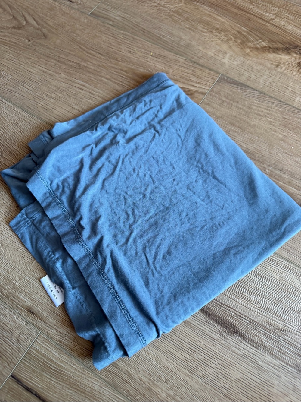 Mebie baby swaddle baby slate blue Strech swaddle